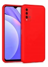 Mey İthalat®   Redmi 9T Kılıf Nano içi Kadife Silikon - Kırmızı