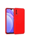 Mey İthalat®   Redmi 9T Kılıf Nano içi Kadife Silikon - Kırmızı