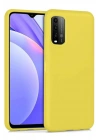 Mey İthalat®   Redmi 9T Kılıf Nano içi Kadife Silikon - Sarı