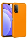 Mey İthalat®   Redmi 9T Kılıf Nano içi Kadife Silikon - Turuncu