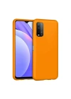 Mey İthalat®   Redmi 9T Kılıf Nano içi Kadife Silikon - Turuncu