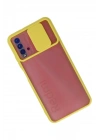 Mey İthalat®   Redmi 9T Kılıf Palm Buzlu Kamera Sürgülü Silikon - Sarı