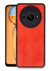 Mey İthalat®   Redmi A3 4G Kılıf Aras Deri Kapak - Kırmızı