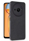 Mey İthalat®   Redmi A3 4G Kılıf Aras Deri Kapak - Siyah