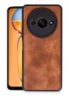 Mey İthalat®   Redmi A3 4G Kılıf Aras Deri Kapak - Taba