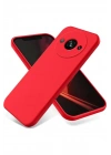 Mey İthalat®   Redmi A3 4G Kılıf First Silikon - Kırmızı