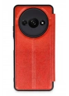Mey İthalat®   Redmi A3 4G Kılıf Flip Cover - Kırmızı