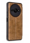 Mey İthalat®   Redmi A3 4G Kılıf Flip Cover - Taba