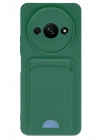 Mey İthalat®   Redmi A3 4G Kılıf Kelvin Kartvizitli Silikon - Koyu Yeşil