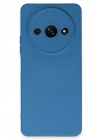 Mey İthalat®   Redmi A3 4G Kılıf Nano içi Kadife Silikon - Mavi