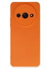 Mey İthalat®   Redmi A3 4G Kılıf Nano içi Kadife Silikon - Turuncu