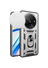 Mey İthalat®   Redmi A3 4G Kılıf Pars Lens Yüzüklü Silikon - Gümüş