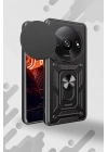 Mey İthalat®   Redmi A3 4G Kılıf Pars Lens Yüzüklü Silikon - Kırmızı