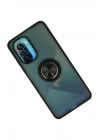 Mey İthalat®   Redmi K40 Kılıf Montreal Yüzüklü Silikon Kapak - Siyah