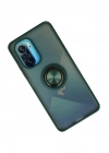 Mey İthalat®   Redmi K40 Kılıf Montreal Yüzüklü Silikon Kapak - Yeşil