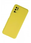 Mey İthalat®   Redmi Note 10 5G Kılıf Nano içi Kadife Silikon - Sarı