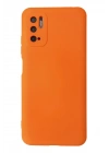 Mey İthalat®   Redmi Note 10 5G Kılıf Nano içi Kadife Silikon - Turuncu