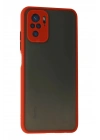 Mey İthalat®   Redmi Note 10 Kılıf Montreal Silikon Kapak - Kırmızı
