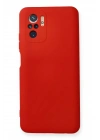 Mey İthalat®   Redmi Note 10 Kılıf Nano içi Kadife Silikon - Kırmızı