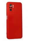 Mey İthalat®   Redmi Note 10 Kılıf Nano içi Kadife Silikon - Kırmızı