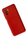 Mey İthalat®   Redmi Note 10 Kılıf Nano içi Kadife Silikon - Kırmızı
