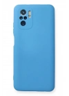 Mey İthalat®   Redmi Note 10 Kılıf Nano içi Kadife Silikon - Mavi