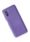 Mey İthalat®   Redmi Note 10 Kılıf Nano içi Kadife Silikon - Mor