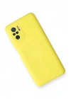 Mey İthalat®   Redmi Note 10 Kılıf Nano içi Kadife Silikon - Sarı