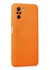 Mey İthalat®   Redmi Note 10 Kılıf Nano içi Kadife Silikon - Turuncu