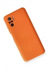 Mey İthalat®   Redmi Note 10 Kılıf Nano içi Kadife Silikon - Turuncu