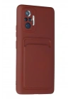 Mey İthalat®   Redmi Note 10 Pro Kılıf Kelvin Kartvizitli Silikon - Bordo