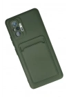 Mey İthalat®   Redmi Note 10 Pro Kılıf Kelvin Kartvizitli Silikon - Koyu Yeşil