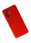 Mey İthalat®   Redmi Note 10 Pro Kılıf Nano içi Kadife Silikon - Kırmızı