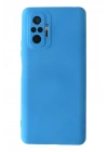 Mey İthalat®   Redmi Note 10 Pro Kılıf Nano içi Kadife Silikon - Mavi