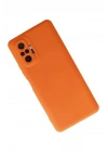 Mey İthalat®   Redmi Note 10 Pro Kılıf Nano içi Kadife Silikon - Turuncu