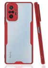 Mey İthalat®   Redmi Note 10 Pro Kılıf Platin Silikon - Kırmızı