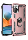 Mey İthalat®   Redmi Note 10 Pro Kılıf Sofya Yüzüklü Silikon Kapak - Rose