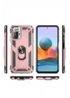 Mey İthalat®   Redmi Note 10 Pro Kılıf Sofya Yüzüklü Silikon Kapak - Rose