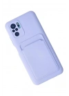 Mey İthalat®   Redmi Note 10S Kılıf Kelvin Kartvizitli Silikon - Lila