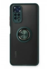 Mey İthalat®   Redmi Note 11 Kılıf Montreal Yüzüklü Silikon Kapak - Yeşil