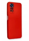 Mey İthalat®   Redmi Note 11 Kılıf Nano içi Kadife Silikon - Kırmızı