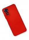 Mey İthalat®   Redmi Note 11 Kılıf Nano içi Kadife Silikon - Kırmızı