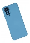 Mey İthalat®   Redmi Note 11 Kılıf Nano içi Kadife Silikon - Mavi