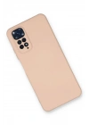 Mey İthalat®   Redmi Note 11 Kılıf Nano içi Kadife Silikon - Pudra