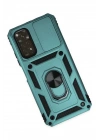 Mey İthalat®   Redmi Note 11 Kılıf Pars Lens Yüzüklü Silikon - Yeşil