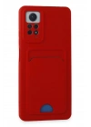 Mey İthalat®   Redmi Note 11 Pro Kılıf Kelvin Kartvizitli Silikon - Kırmızı