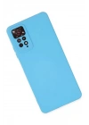 Mey İthalat®   Redmi Note 11 Pro Kılıf Nano içi Kadife Silikon - Mavi
