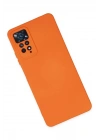 Mey İthalat®   Redmi Note 11 Pro Kılıf Nano içi Kadife Silikon - Turuncu