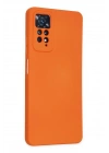 Mey İthalat®   Redmi Note 11 Pro Kılıf Nano içi Kadife Silikon - Turuncu
