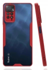 Mey İthalat®   Redmi Note 11 Pro Kılıf Platin Silikon - Kırmızı